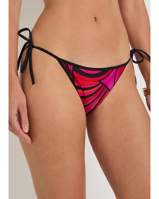 Emilio Pucci Red Printed Bikini Briefs