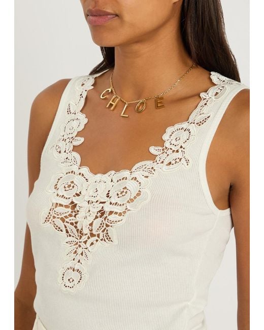 Chloé Metallic The Chloé Letters Necklace