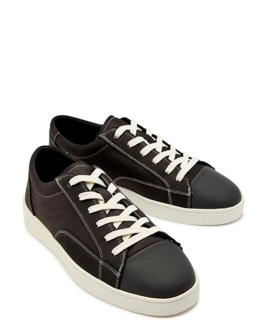 Jude Llow Black Nico Panelled Nubuck Leather Sneakers for men
