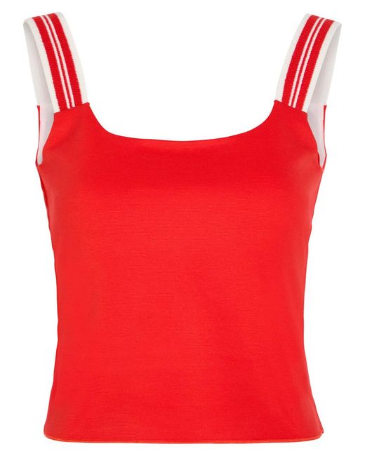 Spense Red Court Piqué Ponte Top