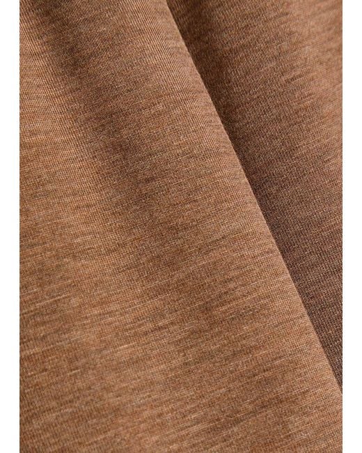 Varley Brown The Extra Wide Leg 29.5 Stretch-Jersey Sweatpants