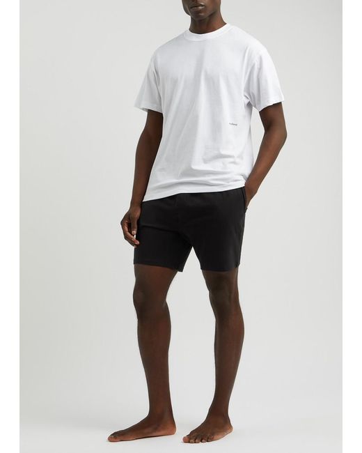 Calvin Klein Black Logo Stretch-Cotton Shorts for men