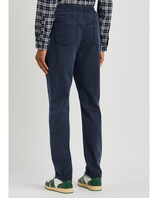 PAIGE Blue Fraser Stretch-jersey Trousers for men
