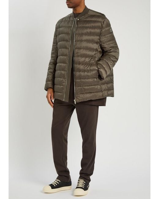 Rick Owens Brown X Moncler Flight Padded Shell Parka for men