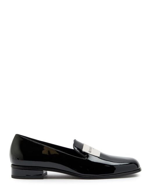 Givenchy Black Tux Logo Patent Leather Loafers