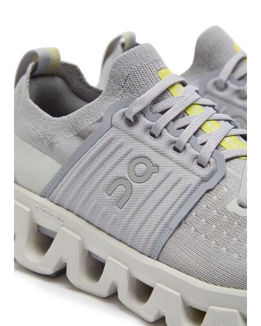 On Shoes Gray Cloudswift 4 Panelled Mesh-Knit Sneakers