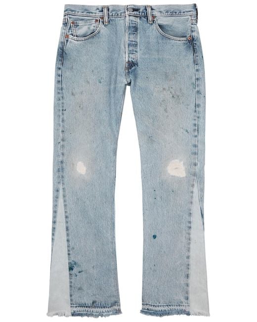 GALLERY DEPT. Blue 90210 Distressed Flared-leg Jeans for men