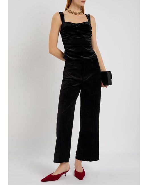 Reformation Black Trish Knit Top