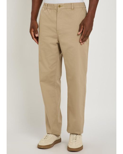 PAIGE Natural Eberton Straight-Leg Trousers for men
