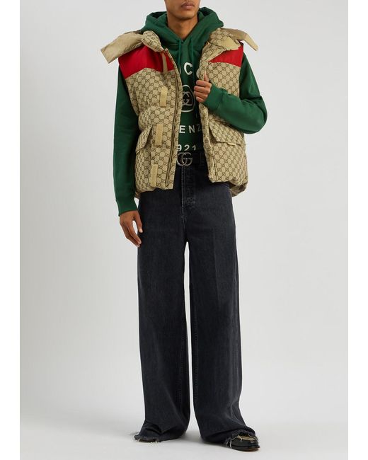 Gucci Red gg-monogrammed Quilted Jacquard Gilet for men