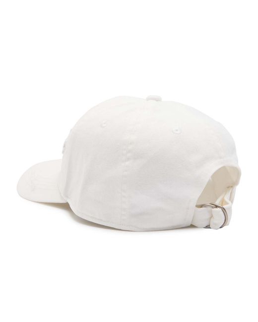 Acne White Logo-Embroidered Cotton Cap for men