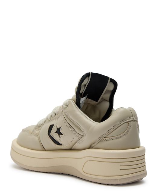 Rick Owens Black X Converse Drkshdw Padded Leather Sneakers for men
