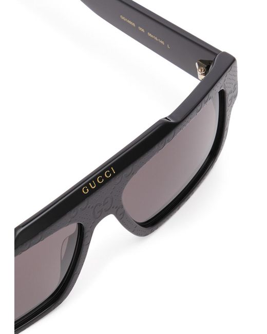 Gucci Black Ssima D-frame Sunglasses for men