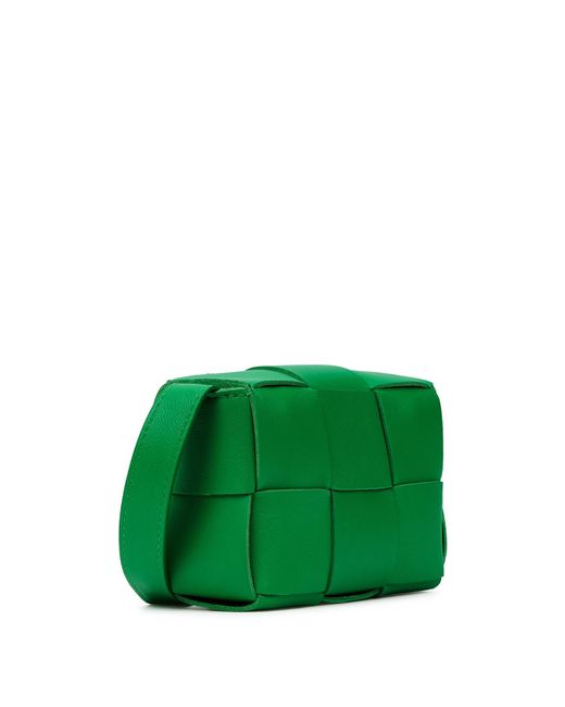 Bottega Veneta Green Candy Cassette Intrecciato Cross-Body Bag, Bag