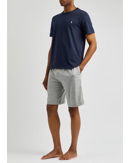 Polo Ralph Lauren Gray Logo-embroidered Cotton Shorts for men
