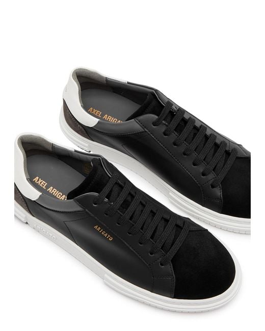 Axel Arigato Black Atlas Contrast-panel Leather And Suede Low-top Trainers for men