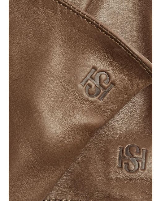Handsome Stockholm Brown Essentials Leather Gloves