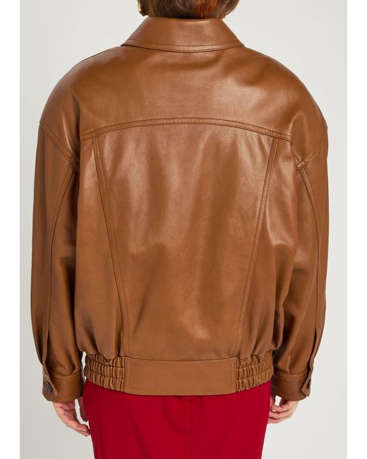 Saint Laurent Brown Leather Jacket