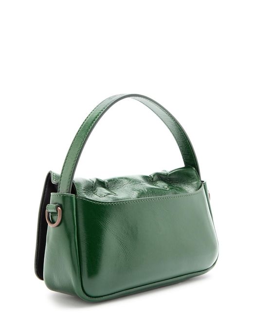Acne Green Mini Multipocket Leather Top Handle Bag