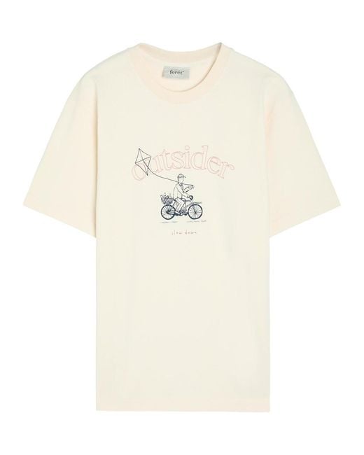 Forét Natural Printed Cotton T-Shirt for men