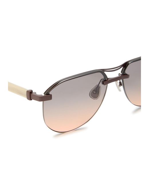 Brunello Cucinelli Brown Aviator-Style Sunglasses