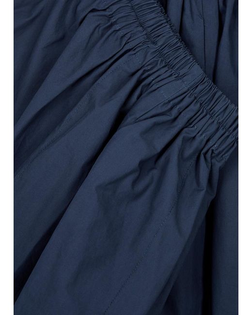 AEXAE Blue Cotton-Poplin Maxi Skirt