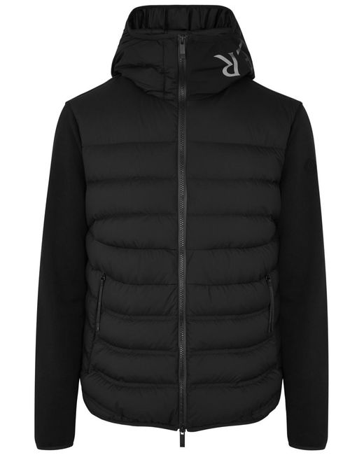 Moncler Black Quilted Shell And Cotton Jacket for men