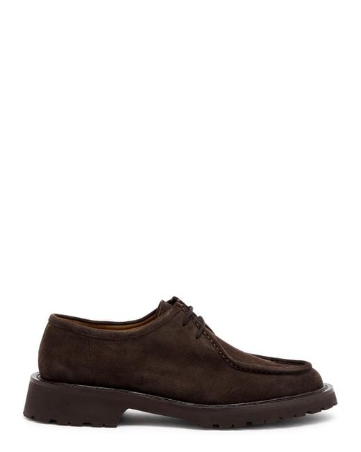LEGRES Brown Suede Derby Shoes