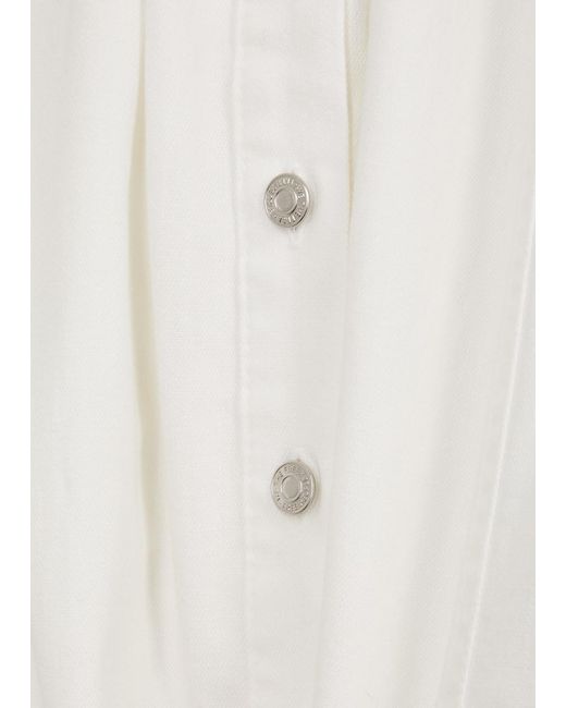 Free People White Just Jill Denim Maxi Dress