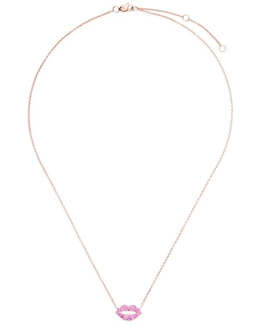 Roxanne First Scarlett Kiss 14kt Rose Gold Necklace in White | Lyst