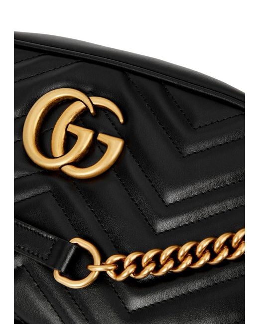 Gucci Black gg Marmont Small Leather Cross-body Bag