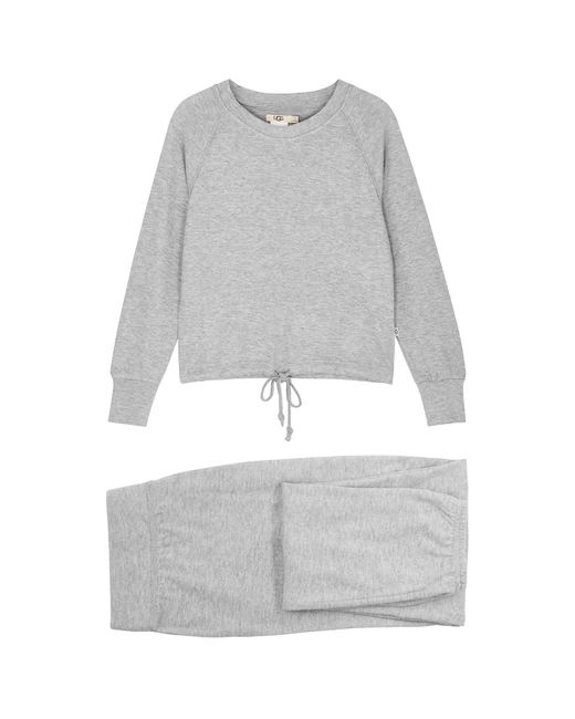 Ugg Gray Gable Brushed-Knit Pyjama Set