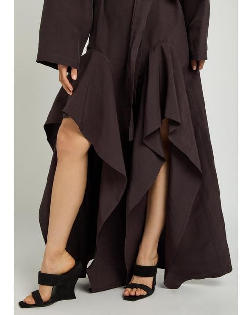 Alaïa Purple Ruffle Poplin Jumpsuit