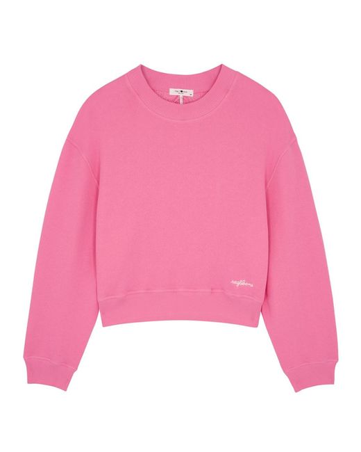 Rag & Bone Pink Vintage Terry Cotton-blend Sweatshirt