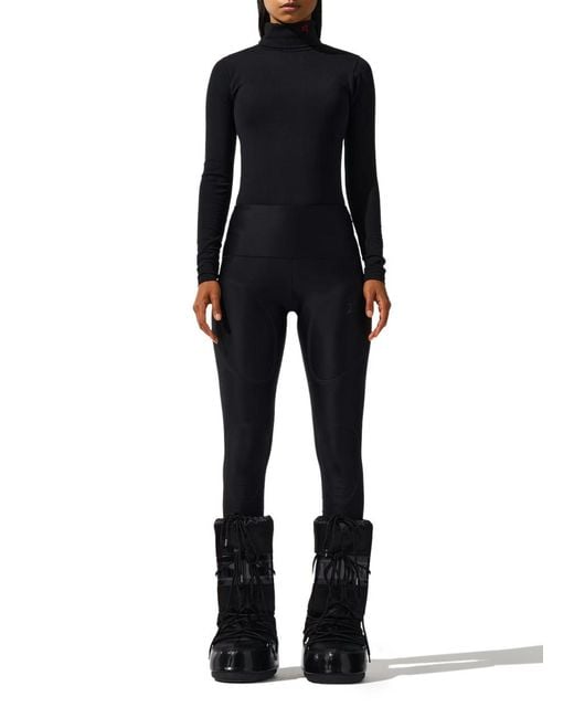 Perfect Moment Black High-Neck Bodysuit