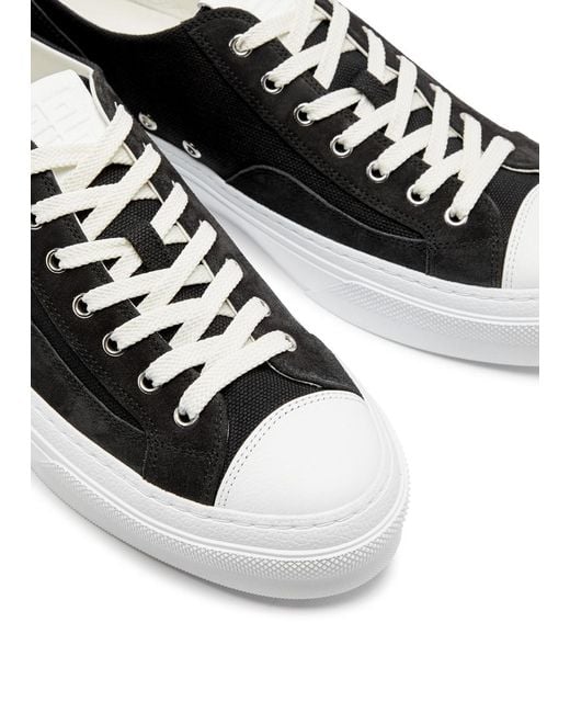 Givenchy Black City Panelled Canvas Sneakers for men