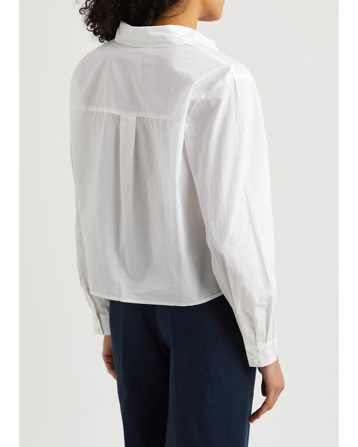 Eileen Fisher White Cotton Poplin Shirt