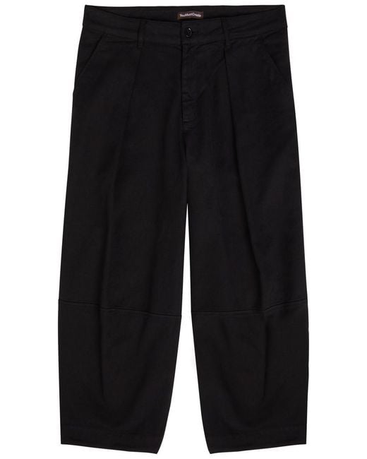 YMC Blue Deadbeat Wide-Leg Stretch-Cotton Trousers for men