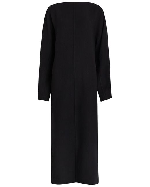 Studio Nicholson Black Cali Wool-Blend Midi Dress