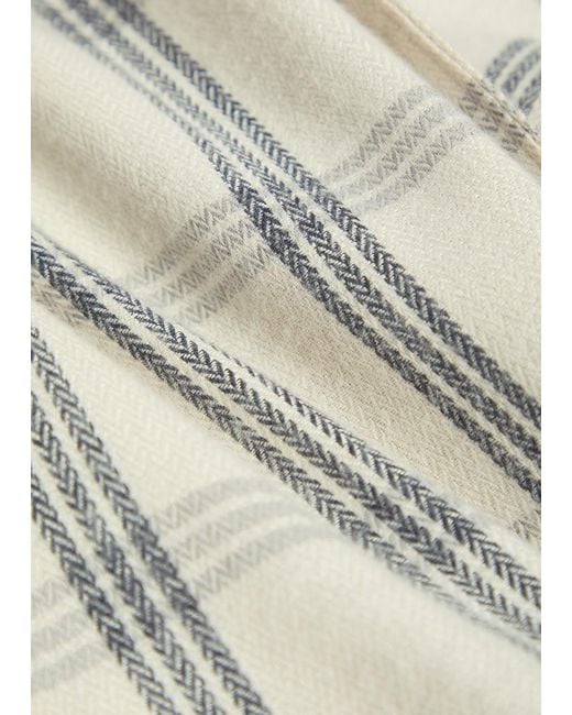 PAIGE White Everett Checked Flannel Shirt for men
