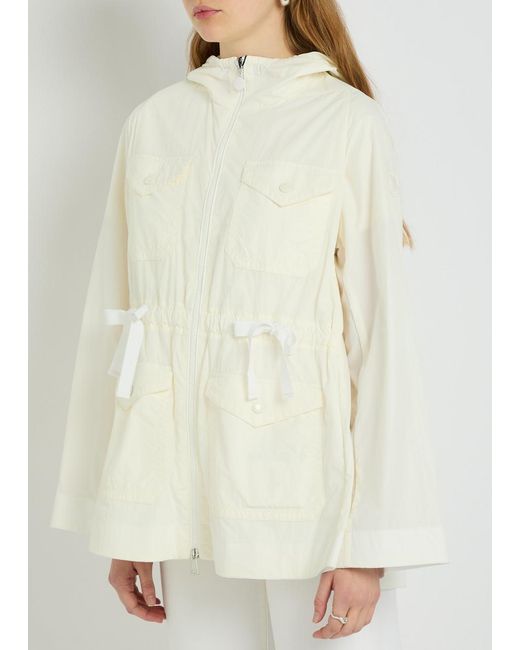 Moncler White Paletuvier Hooded Nylon Jacket