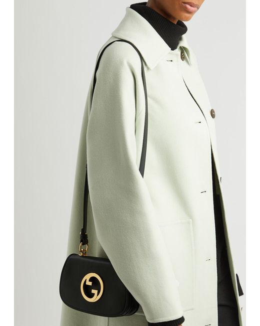 Gucci Black Blondie Mini Leather Saddle Bag