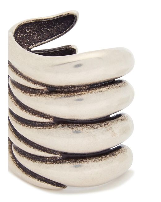 Khaite Natural Cyclone Antique Sculpted Palladium-Plated Cuff