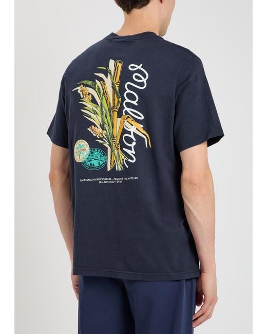 Malbon Blue Origin Printed Cotton T-Shirt for men