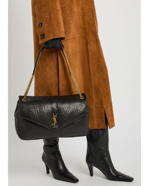 Saint Laurent Black Calypso Large Padded Leather Shoulder Bag