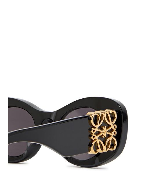 Loewe Black Anagram Oval-Frame Sunglasses