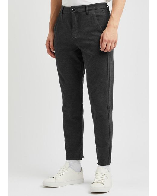 7 For All Mankind Gray Travel Stretch-jersey Trousers for men