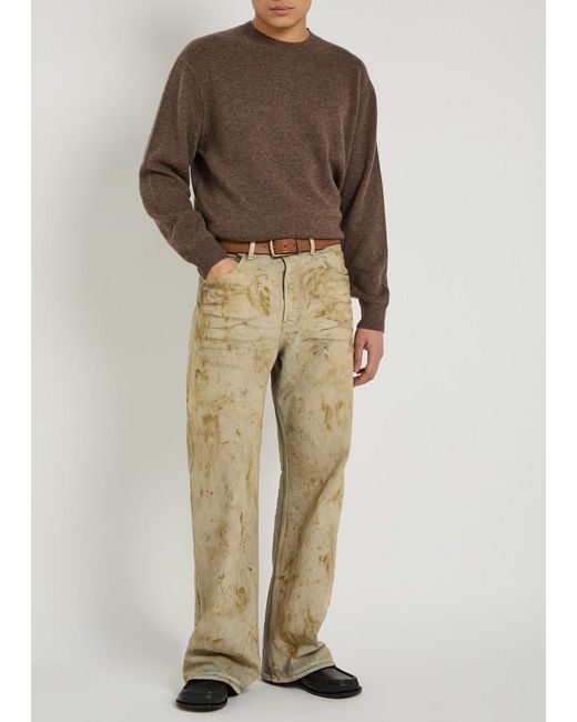 Acne Brown Cashmere-Blend Jumper for men
