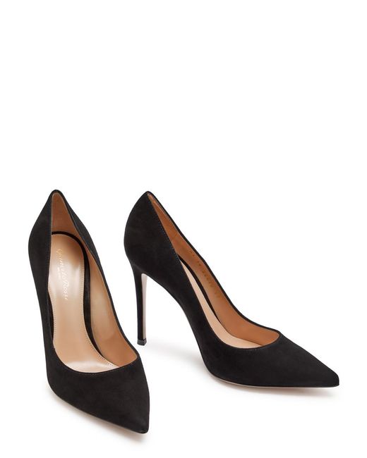 Gianvito Rossi Black Gianvito 105 Suede Pumps