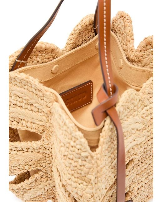 Staud Natural Palm Raffia Top Handle Bag